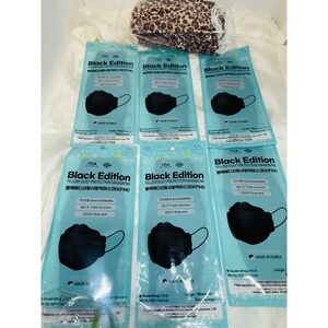 Black Edition KF94 Yellow Dust Protection‎ Masks Large Black Pack 54 Total